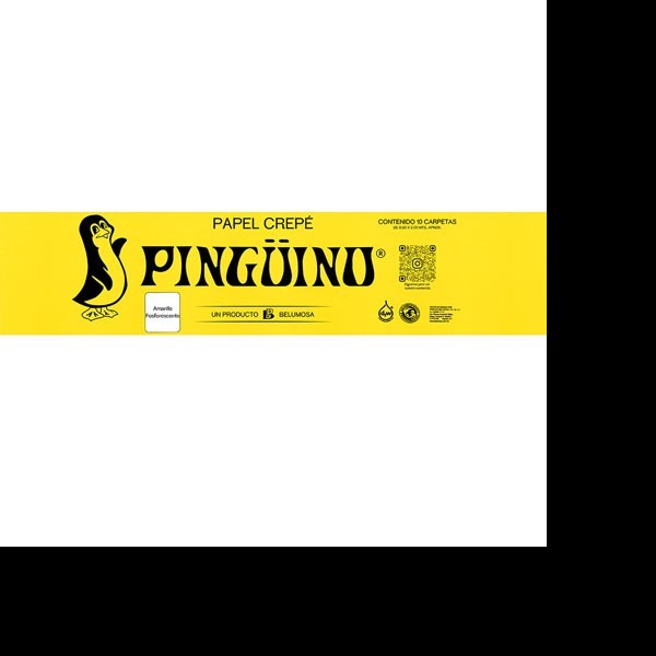 PAPEL CREPE PINGUINO AMARILLO FLUOR. 43 PZA